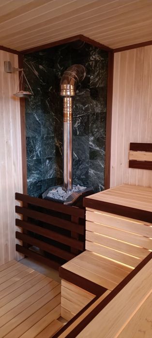 Установка банных печей дымоходов