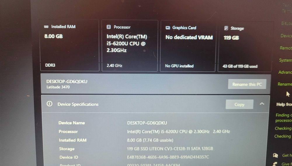 Laptop diagnoza Dell Latitude E3740 cu defect minor