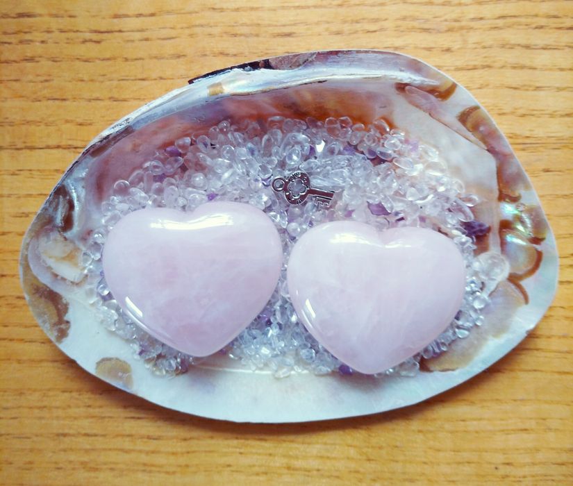 ЛУКС КОМПЛЕКТ ролер и Гуа Ша - аметист кварц нефрит авантюрин КОЛЕДА