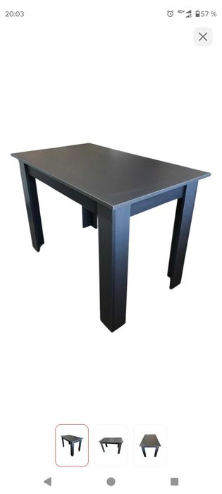 Обеденный стол 110х60x75 см, ЛДСП, черный