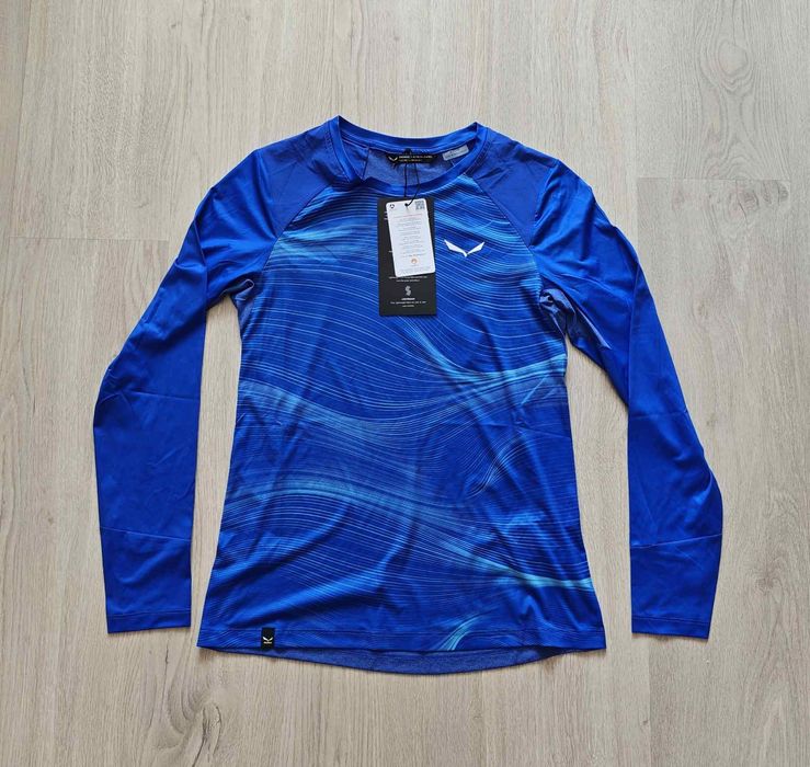 Salewa®Seceda Dry Long Sleeve Base Layer Top Blue W's, дамски блуза, бейс лейар