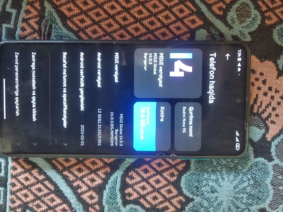 Resmi not 9s 128tali