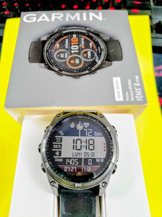 GARMIN FENIX 8 Saphire Solar Titanium 47mm