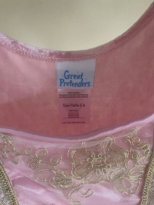 Детска рокля за принцеси, ръст 116, 5-6 годинки