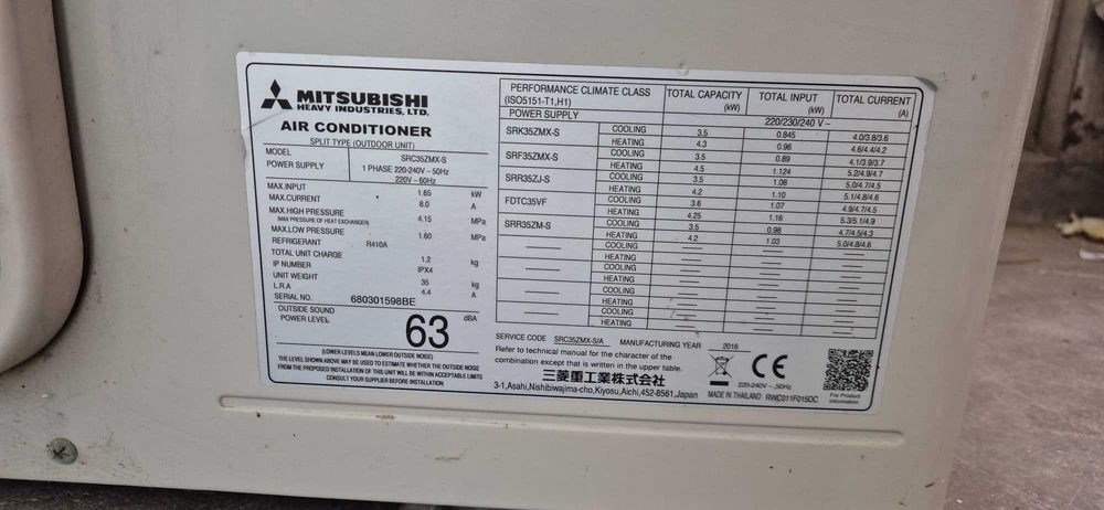 Климатик Mitsubishi Heavy Industries R410A