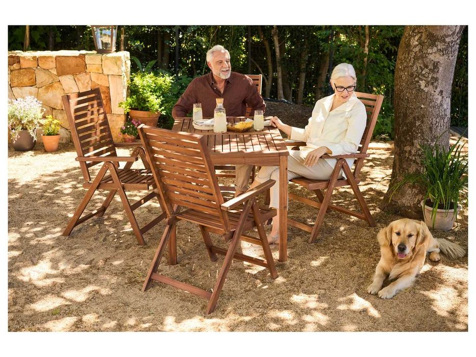 Голяма градинска маса от дърво акация 6 местна трапезна външна