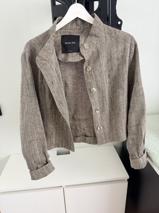 Льняной жакет Massimo Dutti