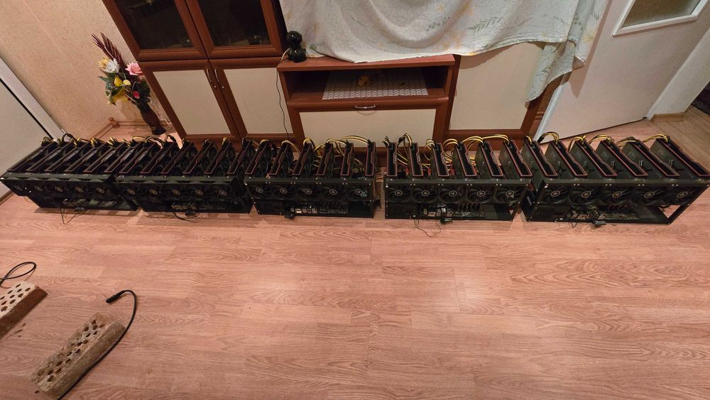Mining Rig / Майнинг Риг 1.840GHs ETH/25GHs Kaspa AMD Radeon RX 6800XT