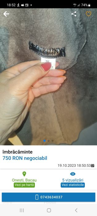 Vând cojoc dama nou