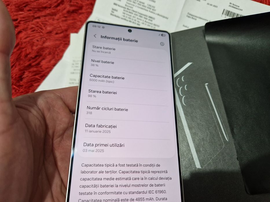 -Samsung S25 Ultra, ca Nou, 256Gb, 12Ram, Blue, ireprosabil, bat-98%,f