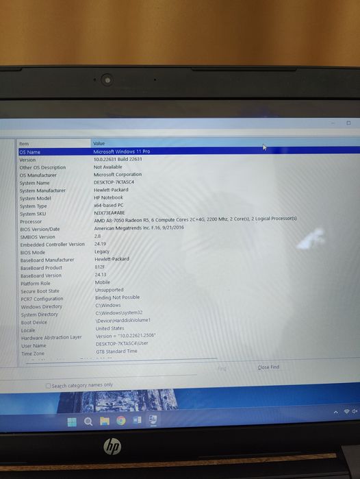 Laptop HP 17 inch