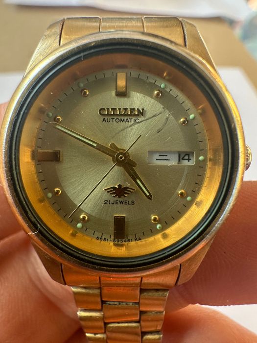 Citizen automatic 21 jewels позлата.