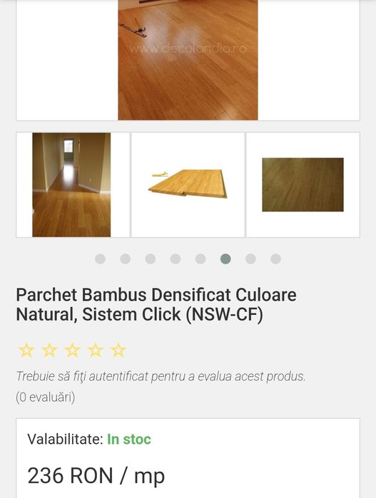 Parchet bambus imbinare clic