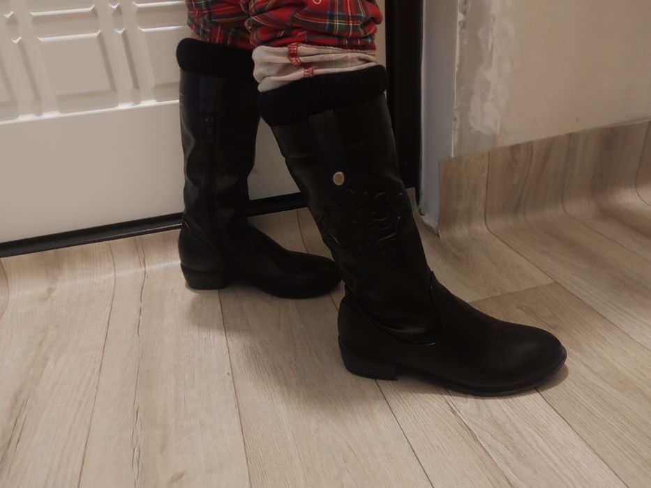 Сапоги детские кожанные