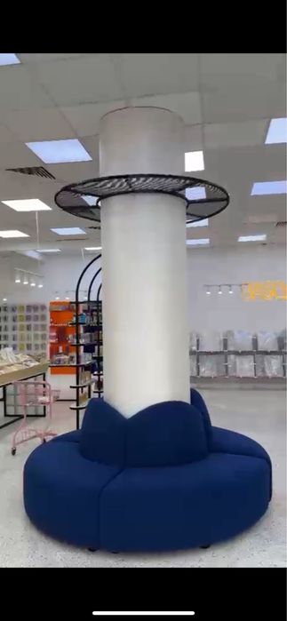 Синий диван — б/у, в отличном состоянии