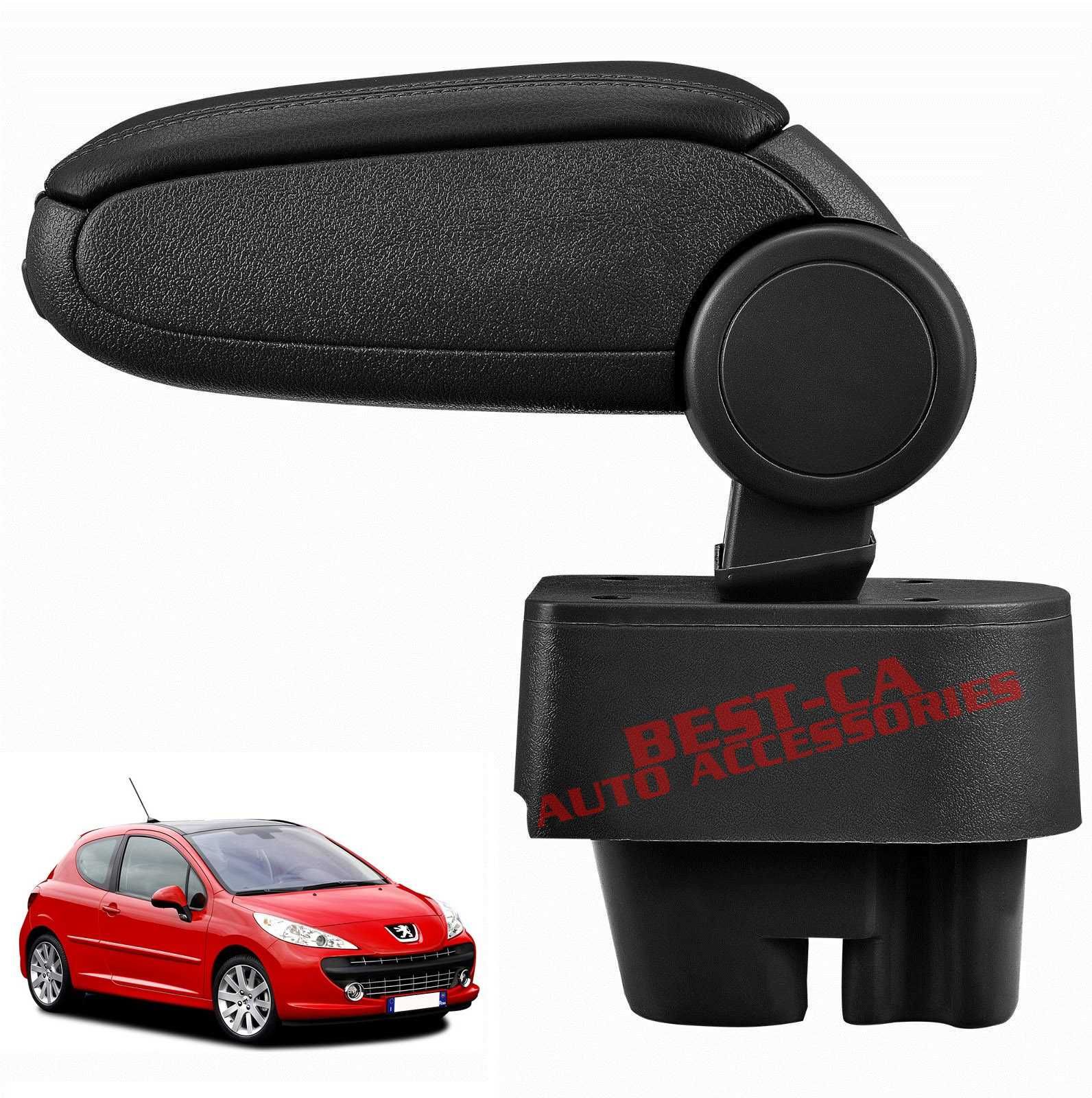 Кожен черен подлакътник за Пежо 207 / Peugeot 207 (2006-2014) гр. Стара ...