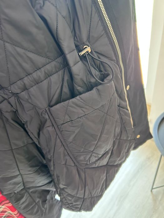Parka dama Massimo Dutti reversibila bleumarin cu captuseala marimea M
