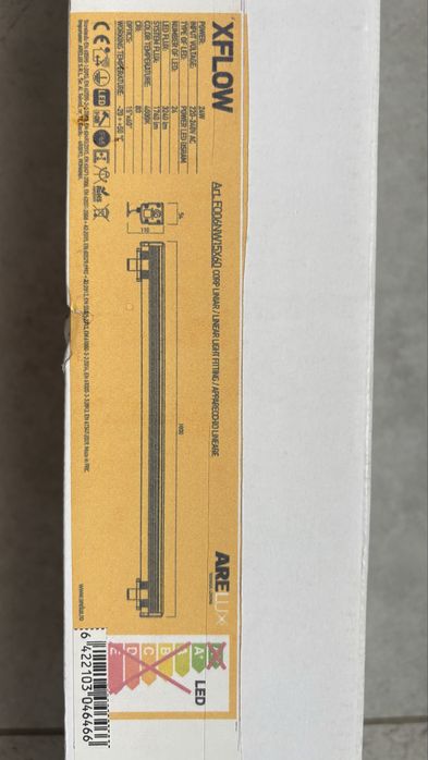 Proiector liniar LED Arelux ext sau int 100 cm, aluminiu satinat