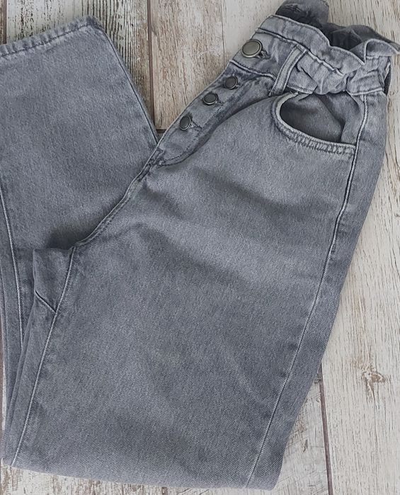 Дамски дънки paperbag ZARA