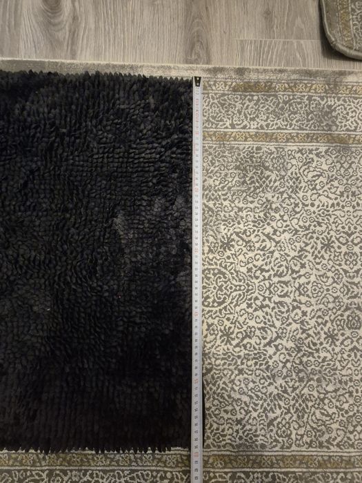 Covoras baie negru 60x100 cm
