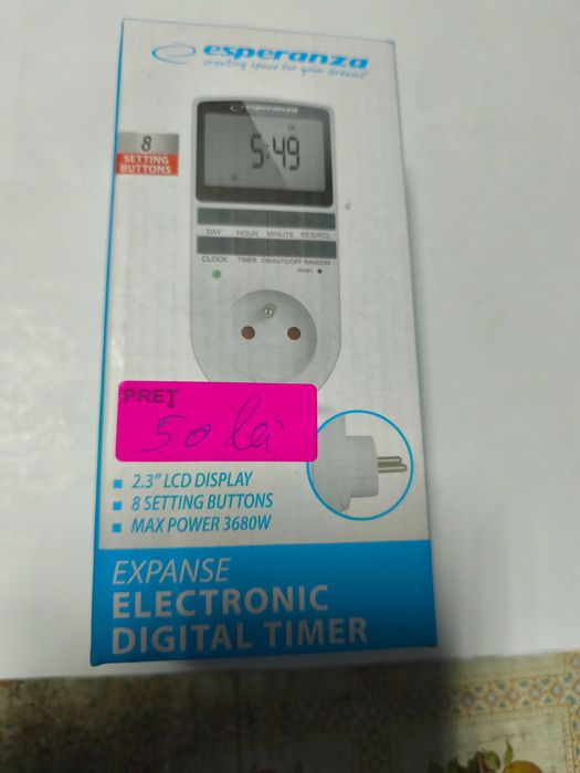 Priza cu temporizator afisaj digital