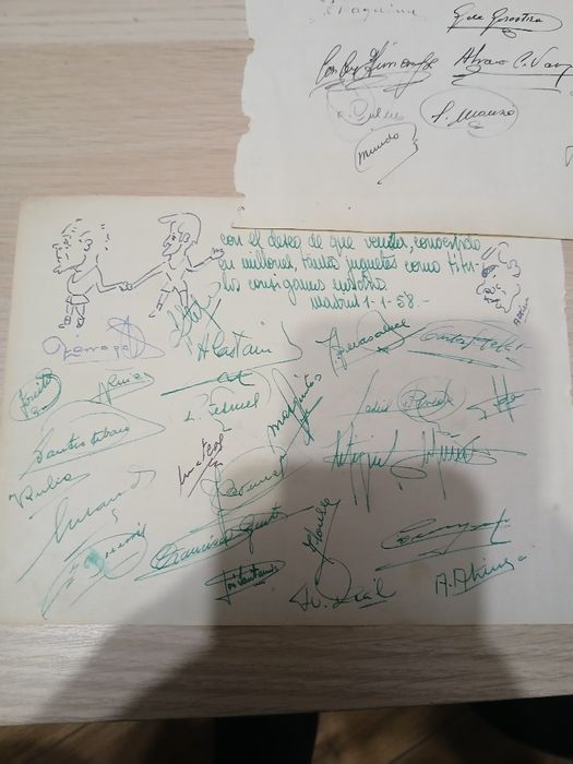 Semnături real madrid 1958