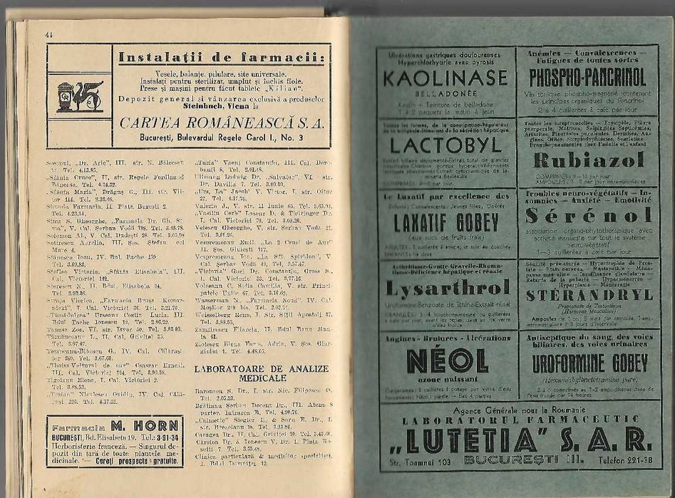 Anuarul Medical 1938 ed. Aesculap carte de colectie