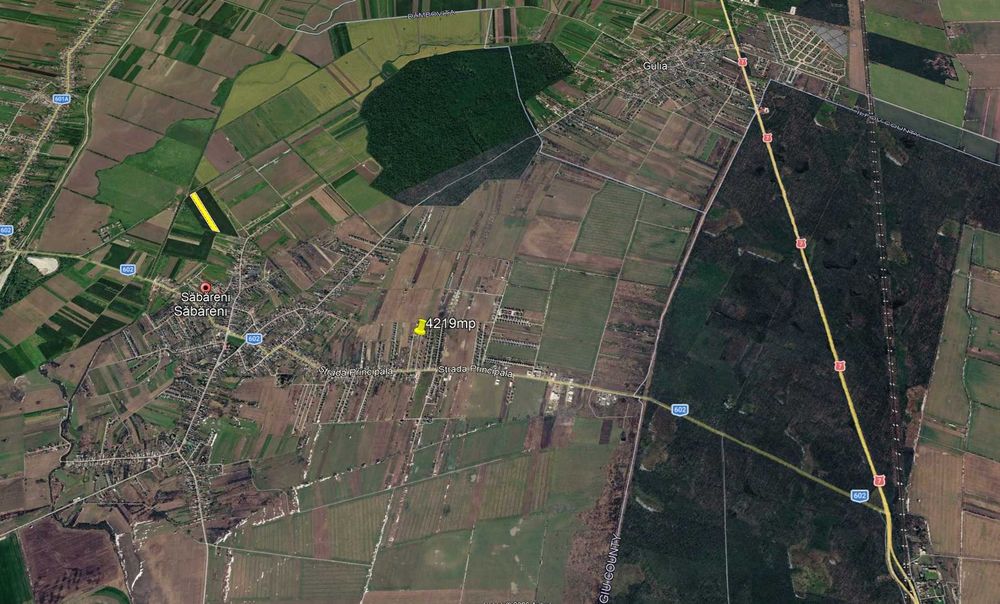 Teren intravilan de vânzare – 4.219 mp | Săbăreni, Giurgiu | Zonă de vile