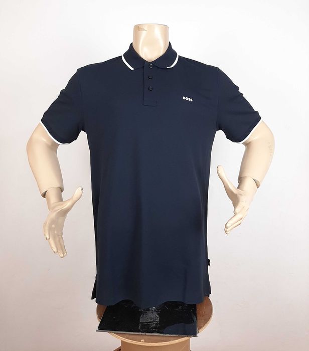 Hugo Boss Parloy190 - Оригинална мъжка тениска с яка размер XL