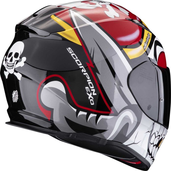 Мото Каска SCORPION EXO-491 Pirate Red ,очила,XL 61-62 см.NEW 2025