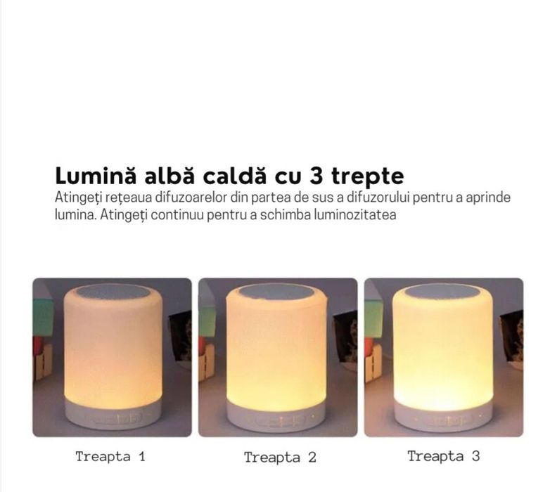 Lampa de Veghe LED ambientală și Boxă