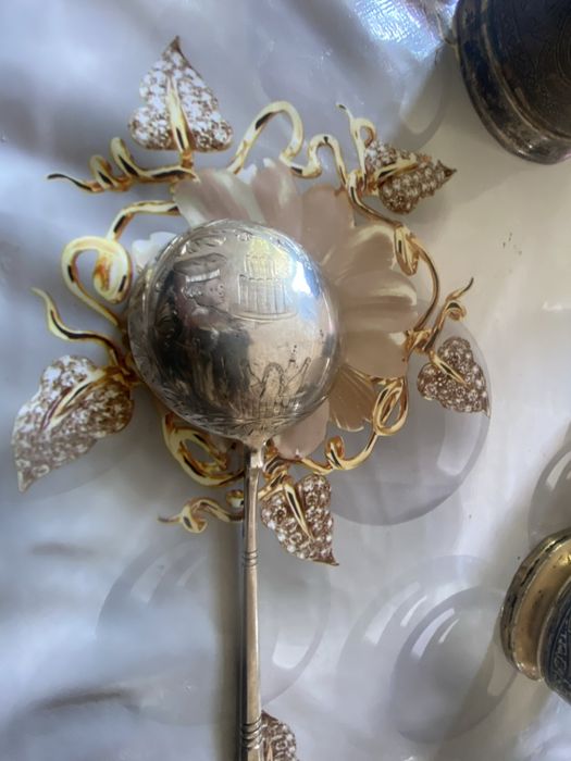 Серебро набор антиквариат ссср 875 и Царский 84 проба посуды