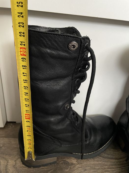Ghete( bocanci) dama, negre, din piele naturala, captusite, marimea 36