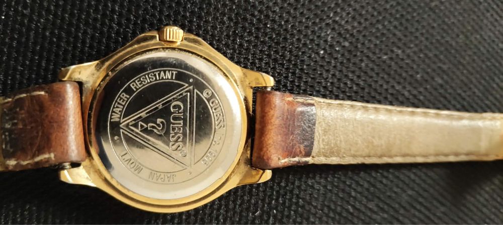 Ceas Guess damă, elegant, cadran verde, curea piele