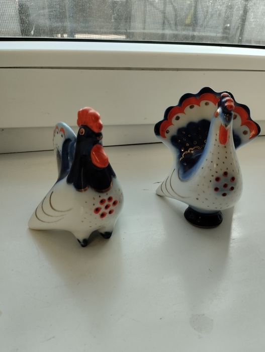Статуэтка солонка петуха и индюка