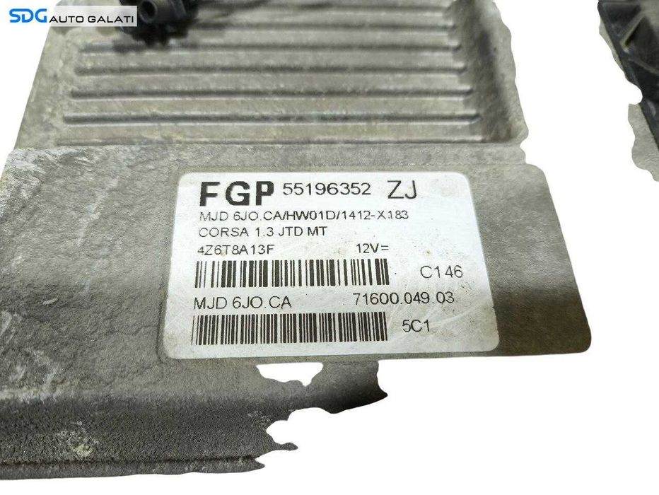 Kit Pornire ECU Calculator Motor Ceas Ceasuri Bord Chei Cheie CIP Imobilizator Opel Corsa C 1.3 CDTI 2000 - 2006 Cod 55196352 13111111 13144390 13173347 [LS0238]