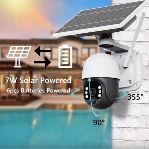 Соларна безжична 4G камера WIFI със соларна батерия и слот за SIM