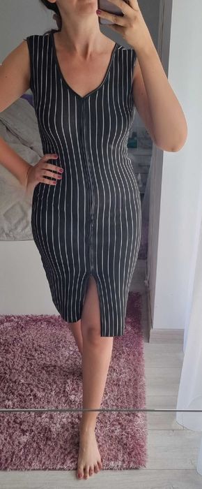 Rochie midi cu dungi