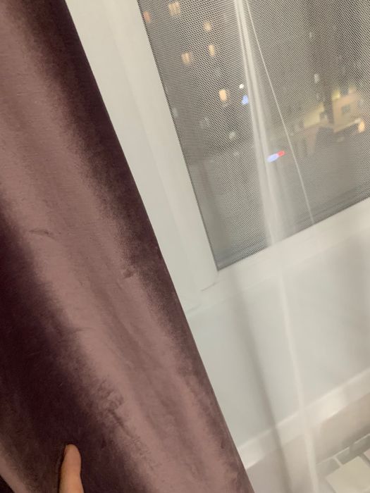 Велюровые шторы с тюлью