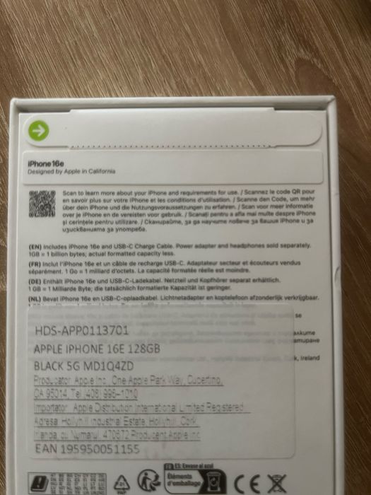iPhone 16e  Black 128GB  5G
