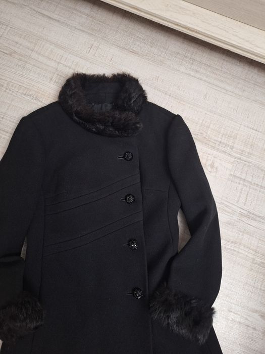 Palton cu guler din blana naturala marime universala