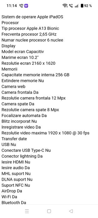 Tableta  IPad 9th 256gb 2021