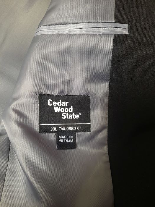 Sacou bărbat negru, marca Cedar Wood State, mărimea 38 L Tailored fit