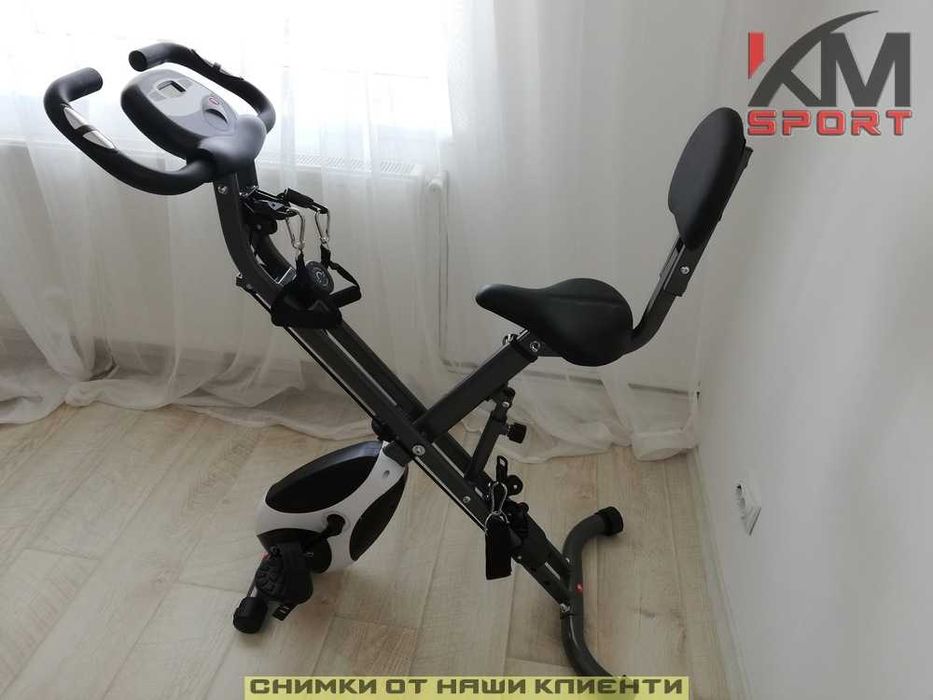 НОВ сгъваем магнитен велоергометър с включени ластици 2год гаранция