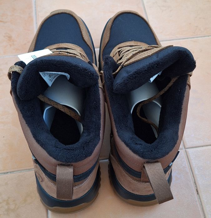 QUECHUA мъжки кожени туристически обувки за преходи NH500 HYBRID  43