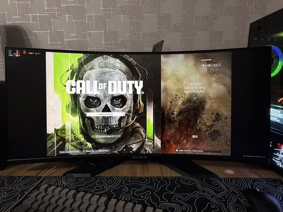 Монитор 34 дюйма 144 герц Gigabyte