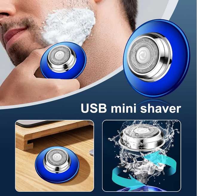 Електрическа самобръсначка, мини, преносима, USB, 6.4x6.4x3.1 см