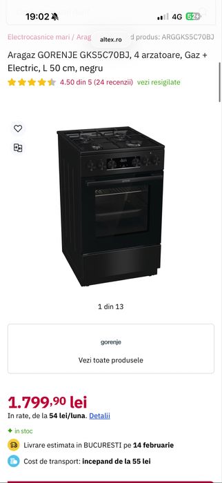 ARAGAZ gorenje nefolosit