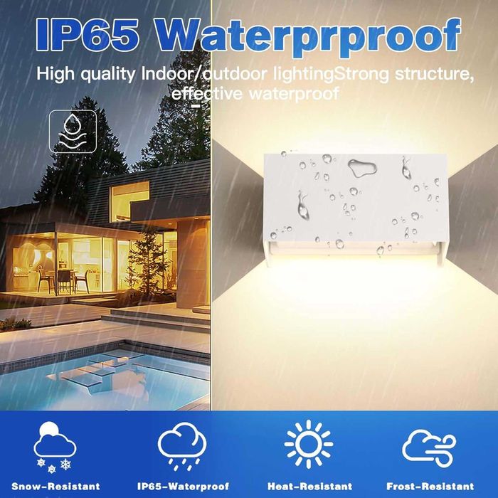 FUPE 25W външен LED аплик IP65 регулируем ъгъл 4000K бял