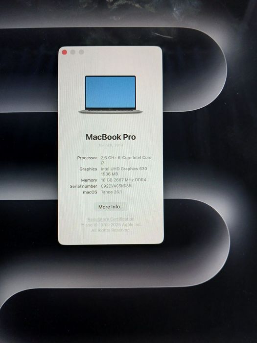 Macbook Pro 16 inch Core i7